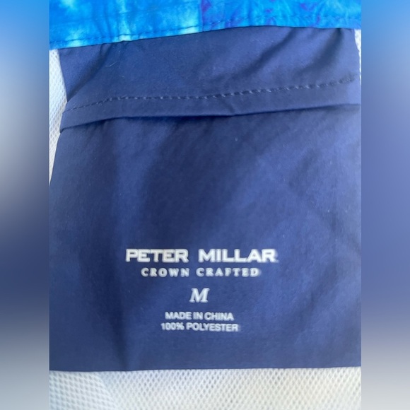 Peter Millar Crown Crafted Men’s Blue Patterned Print Board Shorts Size Medium - Picture 4 of 4